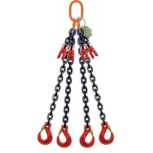 Élingue à chaîne quatre brins G80 (LOK4) 2 360-26 500 kg
