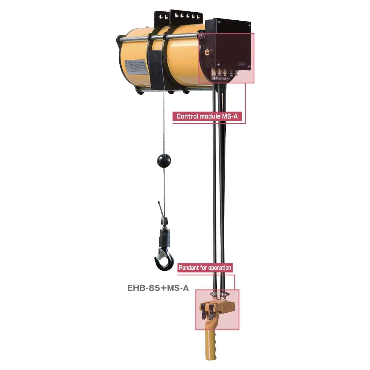 Équilibreur pneumatique ATEX ENDO EHB, module MS-A, plage de 32 à 270 kg