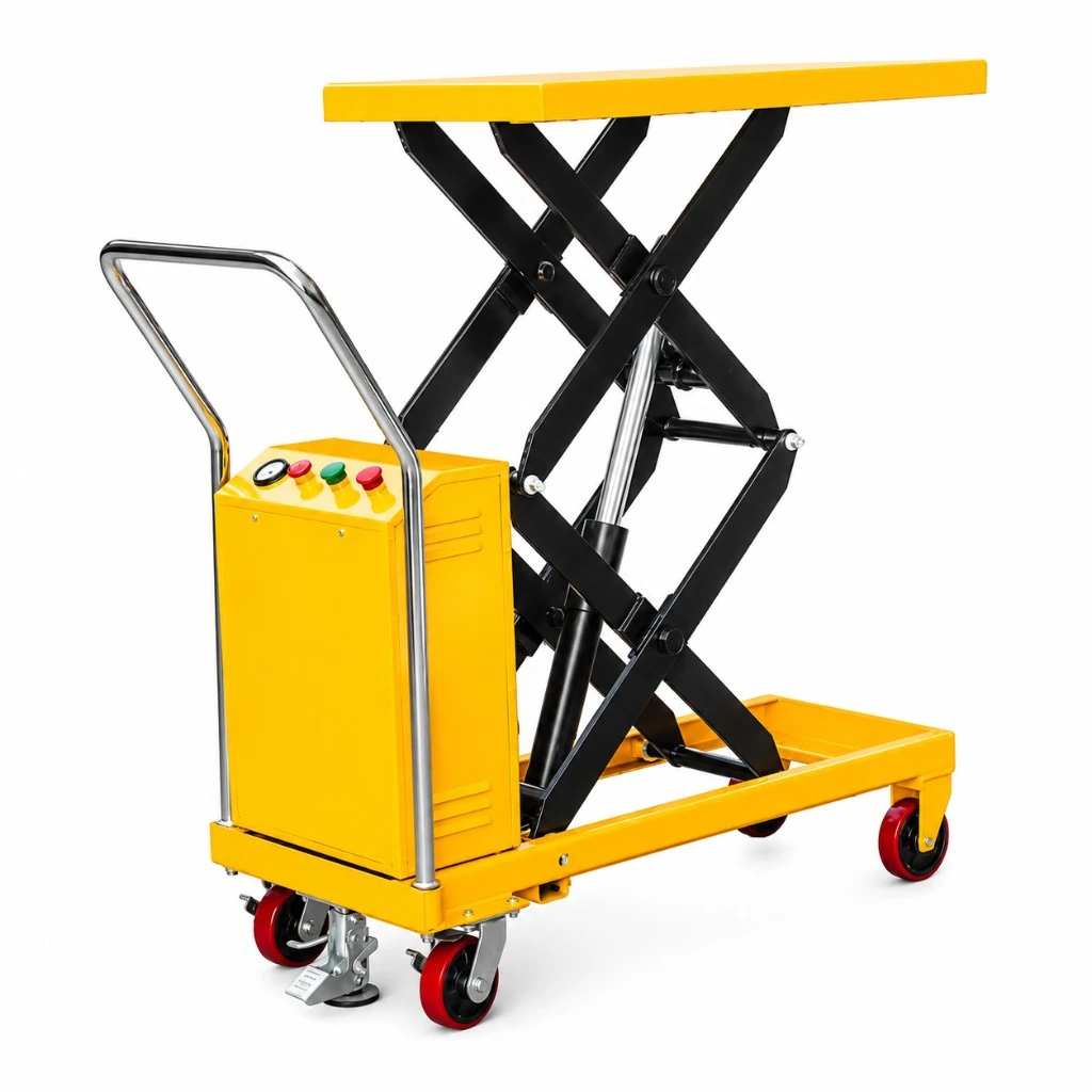 Table élévatrice mobile semi-électrique à double ciseaux (PMPS350D) 350 kg 1 320 mm