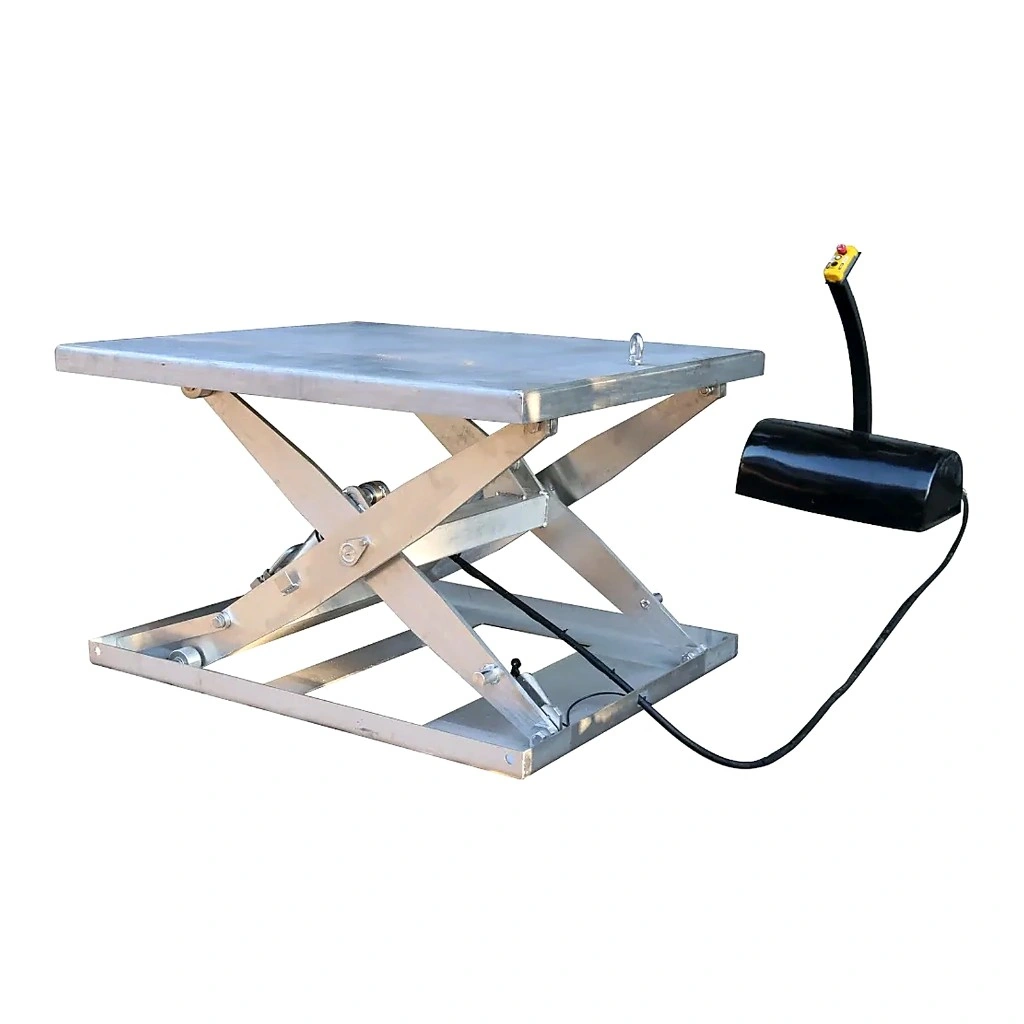 Table élévatrice électrique en acier inoxydable AISI 304 (JHS1800S) 1 800 kg