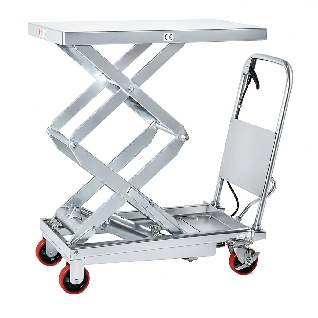 Table élévatrice mobile à double ciseaux en acier inoxydable (MPS350DS) 350 kg