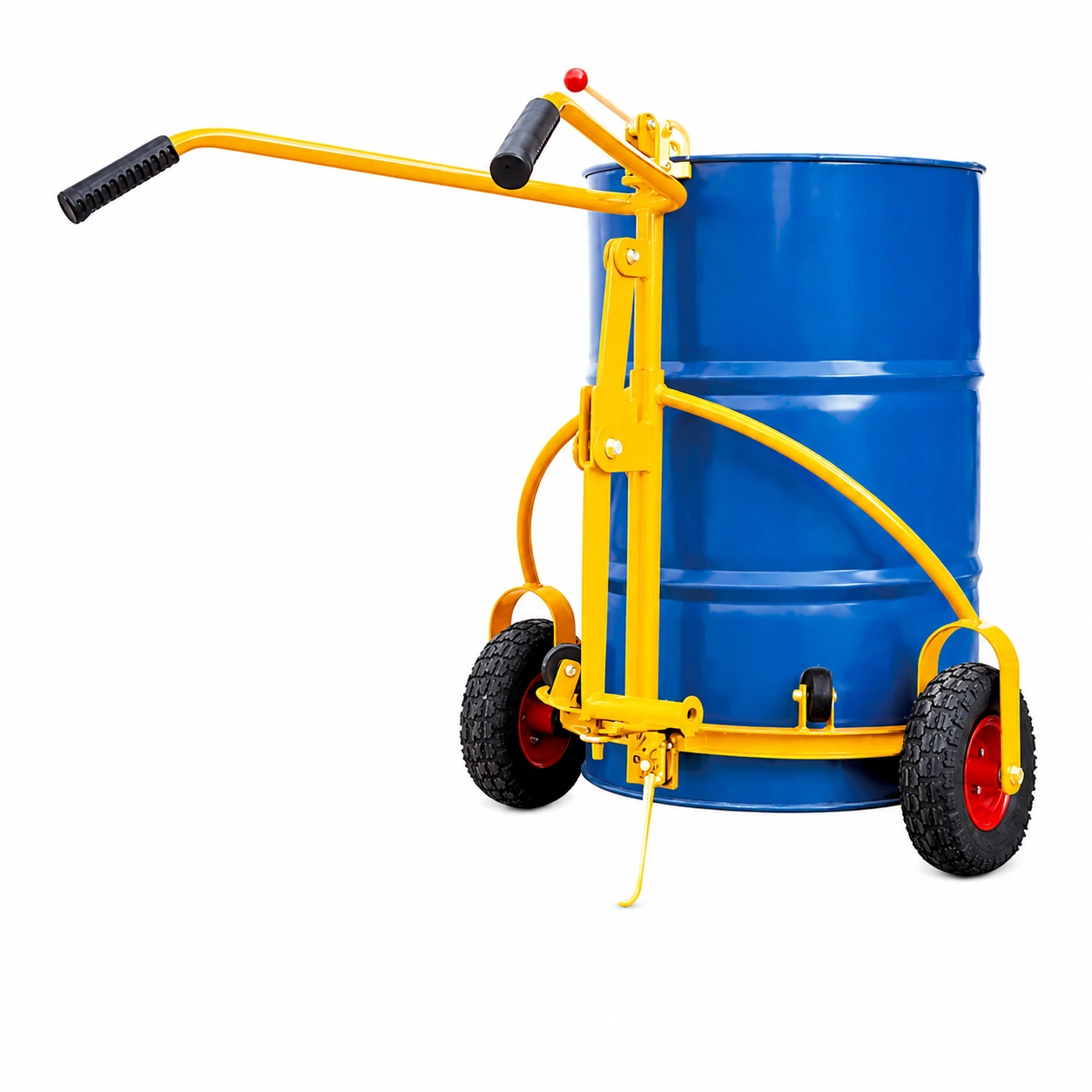 Chariot porte-fût Delacco KZB300 avec un fût de 200 litres