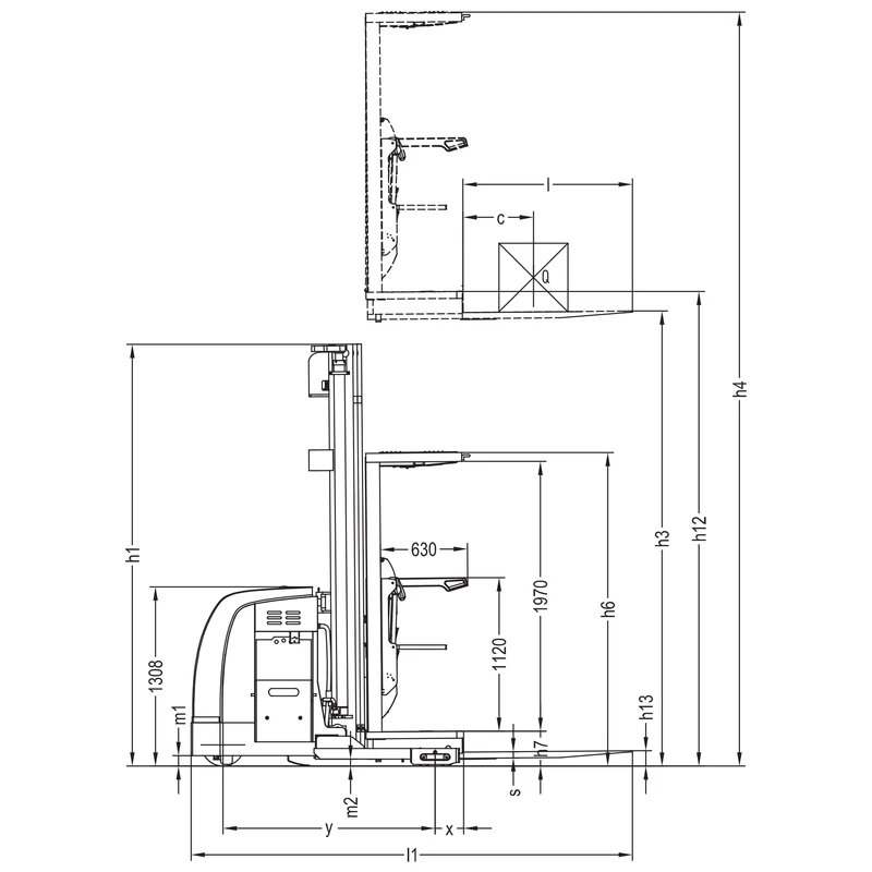 Préparateur de commandes électrique grande hauteur VKV15 1 500 kg – vue 4