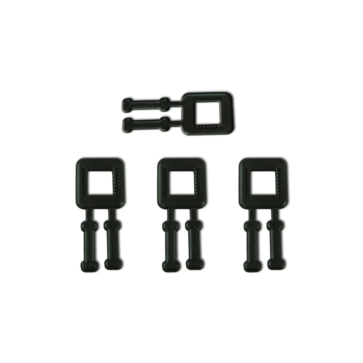 Boucles en plastique noir pour feuillard PP (BUCKLES-4P) 12 mm