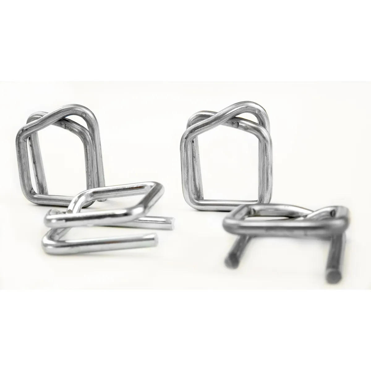 Boucles métalliques galvanisées pour feuillard PET de 19 mm