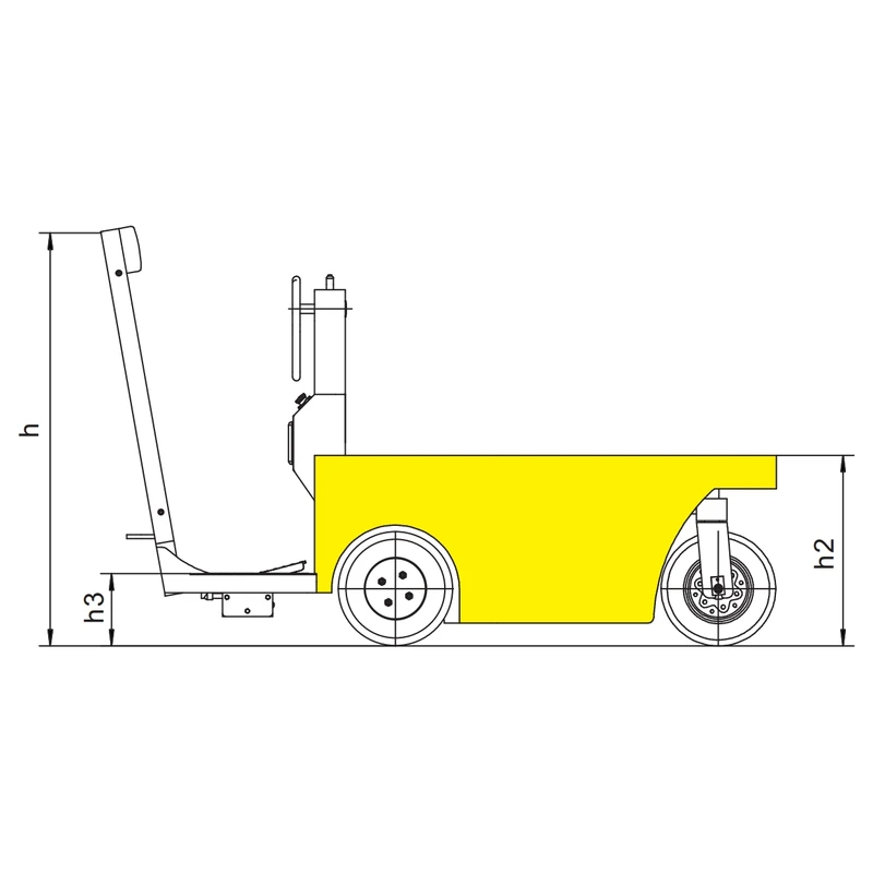 Tracteur de remorquage électrique EKV25 – plateforme de chargement